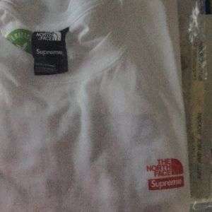 White North Face Supreme Statue of Liberty T-shirt